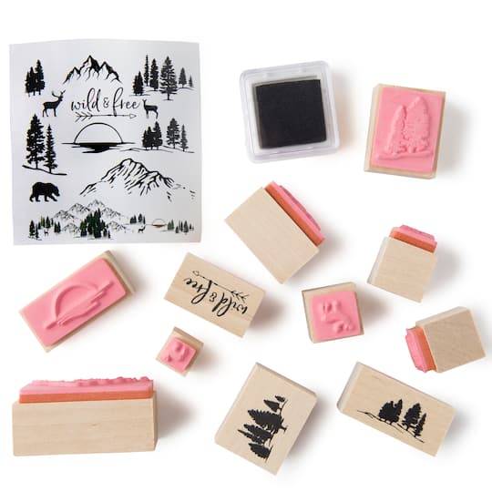 Wild & Free Wood Stamp Jar Set by Recollections™